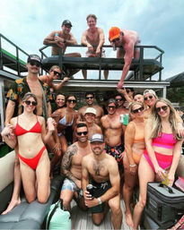 Lake Travis 22, 20, or 16 Passenger Double Decker Party Boat with Waterslide image 7