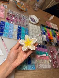 Flower Hair Clip Bedazzling Party: Embellish a Flower Clip to Wear All Summer Long image 8
