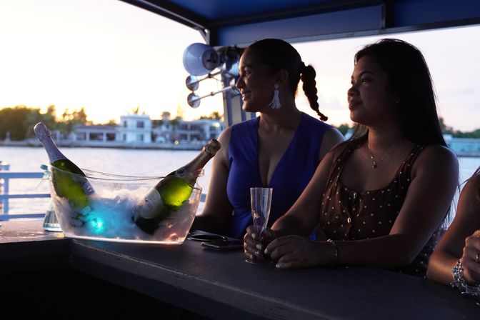 Sunset + Champagne Evening Boat Tour image 8