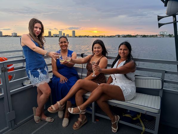 Sunset + Champagne Evening Boat Tour image 1
