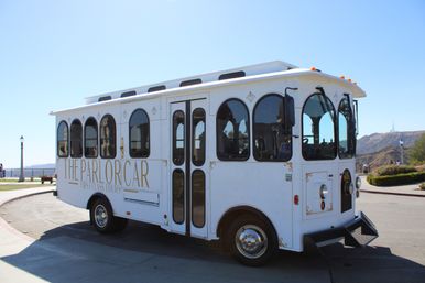 The Parlor Car Trolley Party Bus with Plush Lounge Seating & BYOB image