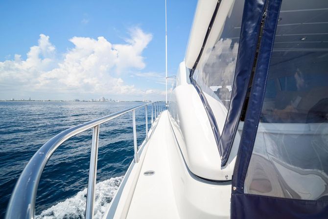 Ultimate Miami Bachelorette Yacht Experience: 75' Mangusta M3 with Crew and Party Vibes image 45