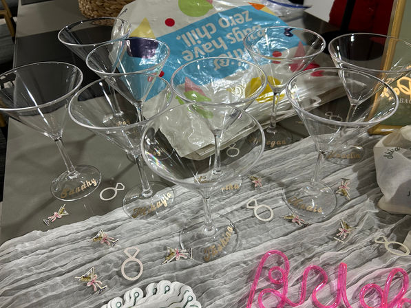 Bachelorette Airbnb Decor with Backdrops, Balloon Garlands, Bride Room, Fridge Stocking image 73