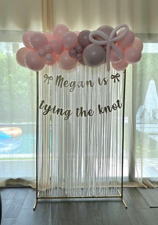 Bachelorette Airbnb Decor with Backdrops, Balloon Garlands, Bride Room, Fridge Stocking image 27