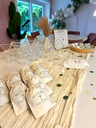 Bachelorette Airbnb Decor with Backdrops, Balloon Garlands, Bride Room, Fridge Stocking image 24