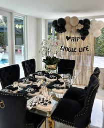 Bachelorette Airbnb Decor with Backdrops, Balloon Garlands, Bride Room, Fridge Stocking image 21