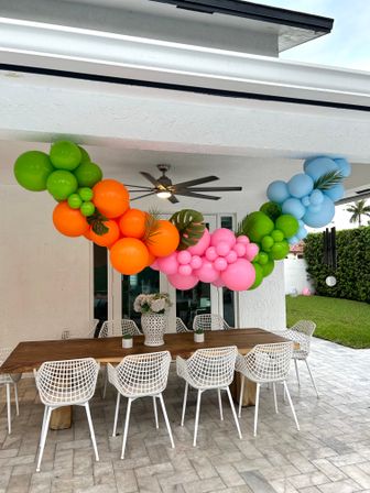 Bachelorette Airbnb Decor with Backdrops, Balloon Garlands, Bride Room, Fridge Stocking image 21