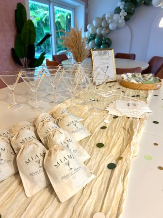 Beautiful Airbnb Decor with Backdrops, Balloon Garlands, Bride Room, Fridge Stocking image 28