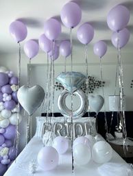 Beautiful Airbnb Decor with Backdrops, Balloon Garlands, Bride Room, Fridge Stocking image 8