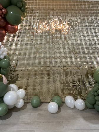 Bachelorette Airbnb Decor with Backdrops, Balloon Garlands, Bride Room, Fridge Stocking image 74