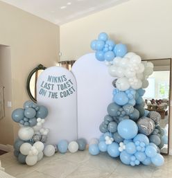 Bachelorette Airbnb Decor with Backdrops, Balloon Garlands, Bride Room, Fridge Stocking image 70
