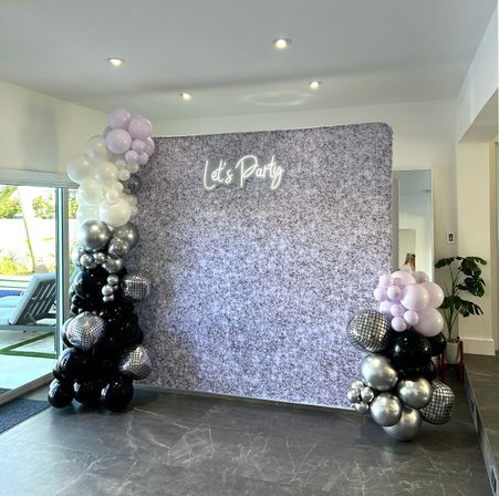 Bachelorette Airbnb Decor with Backdrops, Balloon Garlands, Bride Room, Fridge Stocking image 11