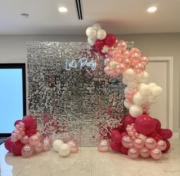 Bachelorette Airbnb Decor with Backdrops, Balloon Garlands, Bride Room, Fridge Stocking image 33