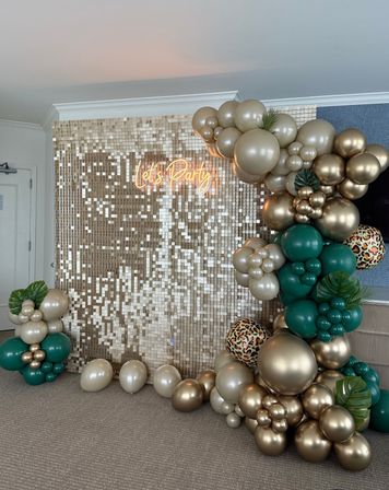 Bachelorette Airbnb Decor with Backdrops, Balloon Garlands, Bride Room, Fridge Stocking image 24