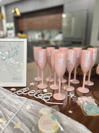 Beautiful Airbnb Decor with Backdrops, Balloon Garlands, Bride Room, Fridge Stocking image 66