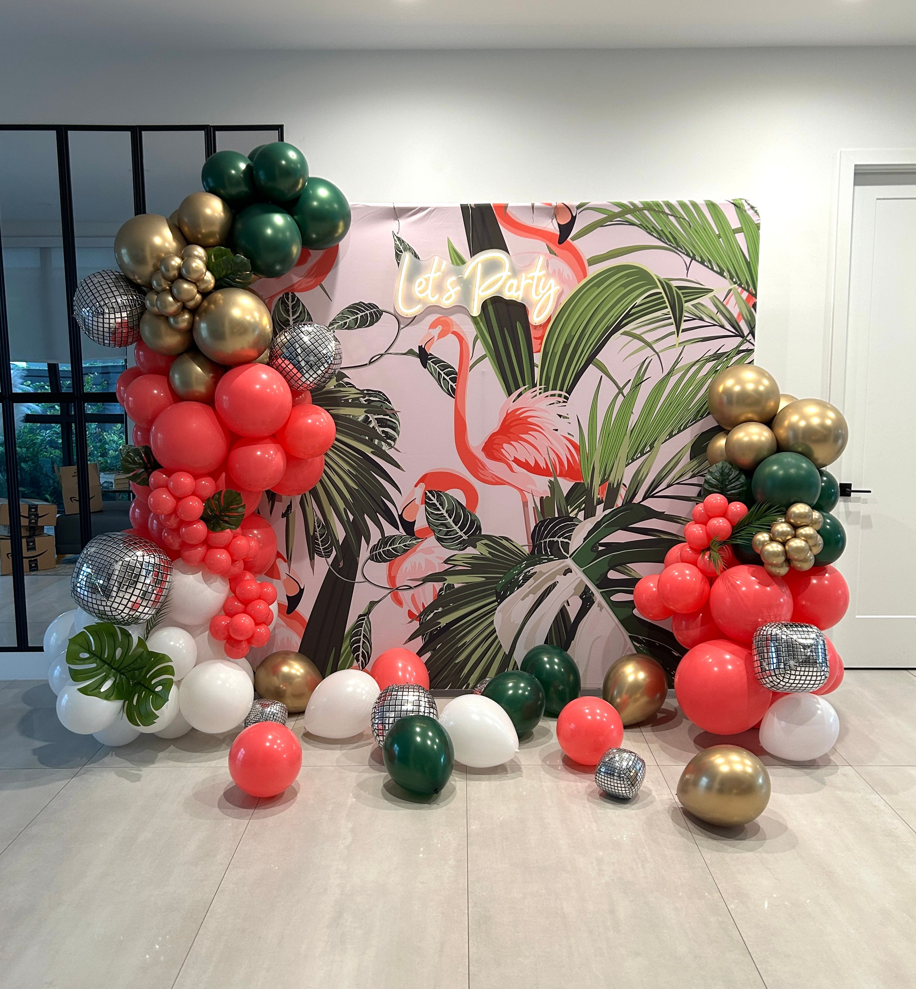 Bachelorette Airbnb Decor with Backdrops, Balloon Garlands, Bride Room, Fridge Stocking image 4