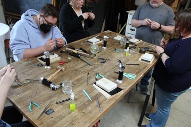 Make Your Own Sterling Silver Gemstone Pendant in Chicago image 9