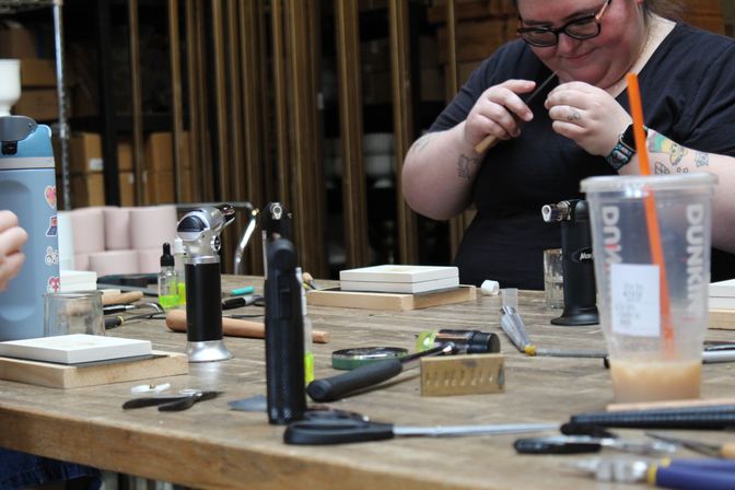 Make Your Own Sterling Silver Gemstone Pendant in Chicago image 10