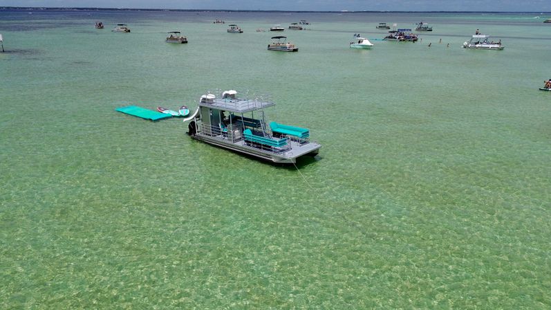 Private Crab Island Pontoon with Double Slide & Restroom (Up to 12) image 3