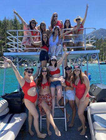 30ft Double Decker Party Pontoon with Waterslides! image 9