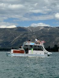 30ft Double Decker Party Pontoon with Waterslides! image
