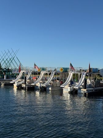 30ft Double Decker Party Pontoon with Waterslides! image 23