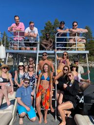 30ft Double Decker Party Pontoon with Waterslides! image