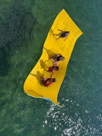 30ft Double Decker Party Pontoon with Waterslides! image 7