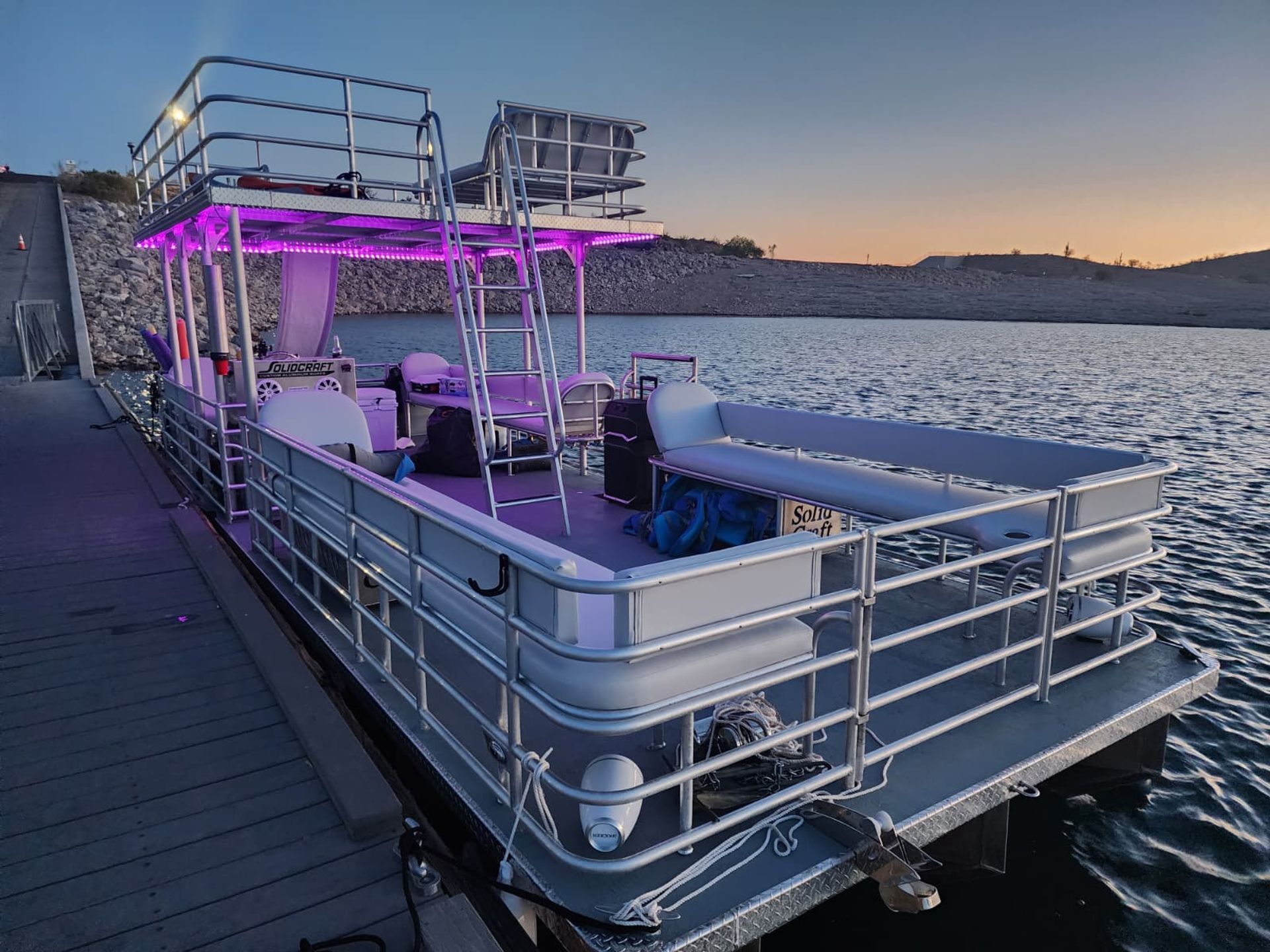 Party Boat at Lake Pleasant with slide - up to 22 passengers - Captained - Killer sound system image 1