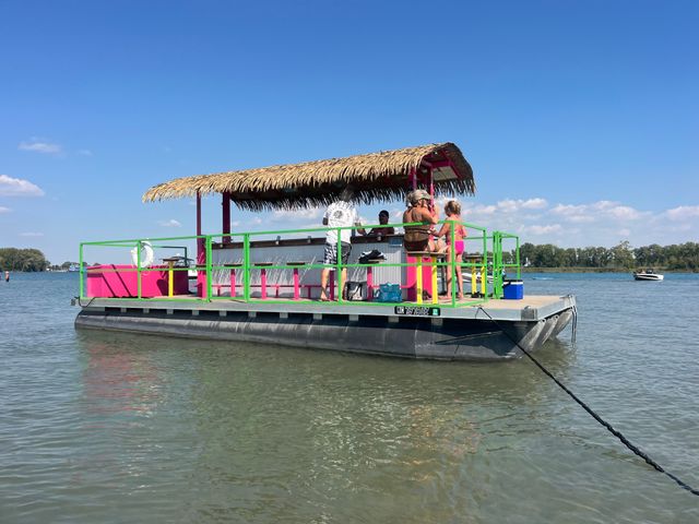 Private Tiki Party Boat Rental on Lake St. Clair, Detroit image 3
