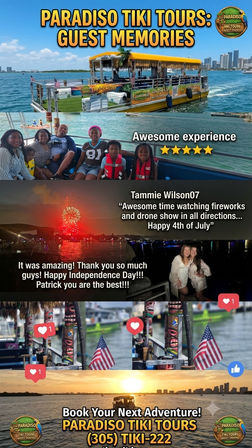 Paradiso Tiki Tours — Miami's Only BYOB Tiki Boat Cruise to Haulover Sandbar & Raccoon Island image 8