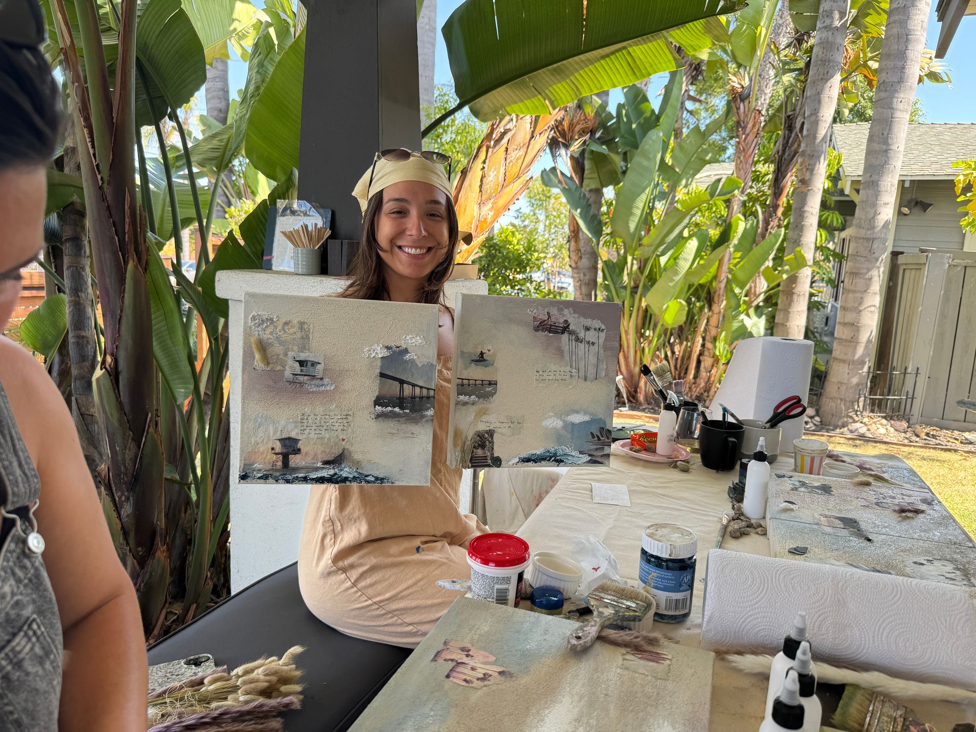 Coastal Workshop Painting Collage, Bach Group Party image 1