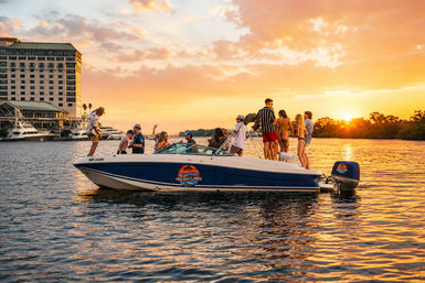 Private Sunset Boat Charter in Tampa Bay: BYOB Party Boat with Skyline Views, Up to 12 Guests image