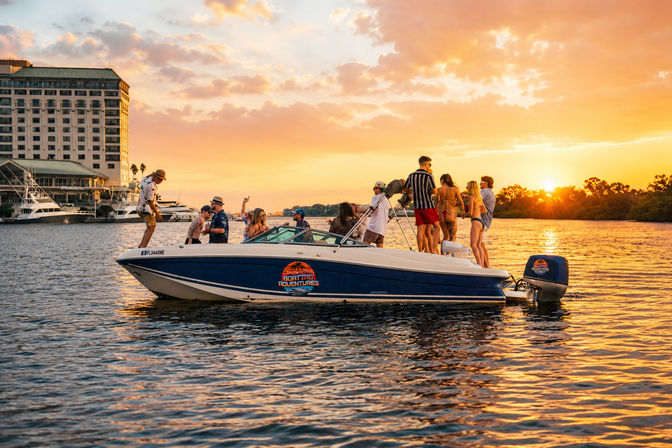 Private Sunset Boat Charter in Tampa Bay: BYOB Party Boat with Skyline Views, Up to 12 Guests image 1