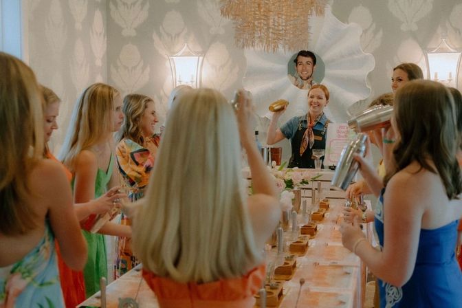 Bachelorette Cocktail Classes: Artisan Cocktails, Bride & Groom Team Trivia & Shake Off, Themed Garnishes, Group Photos & Videos. 2 Hours of fun in the comfort of your own space! image 1
